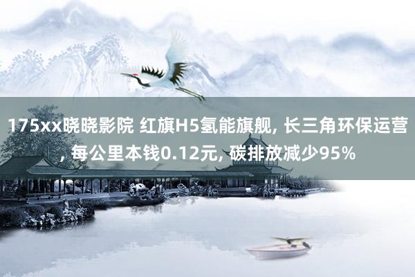 175xx晓晓影院 红旗H5氢能旗舰， 长三角环保运营， 每公里本钱0.12元， 碳排放减少95%